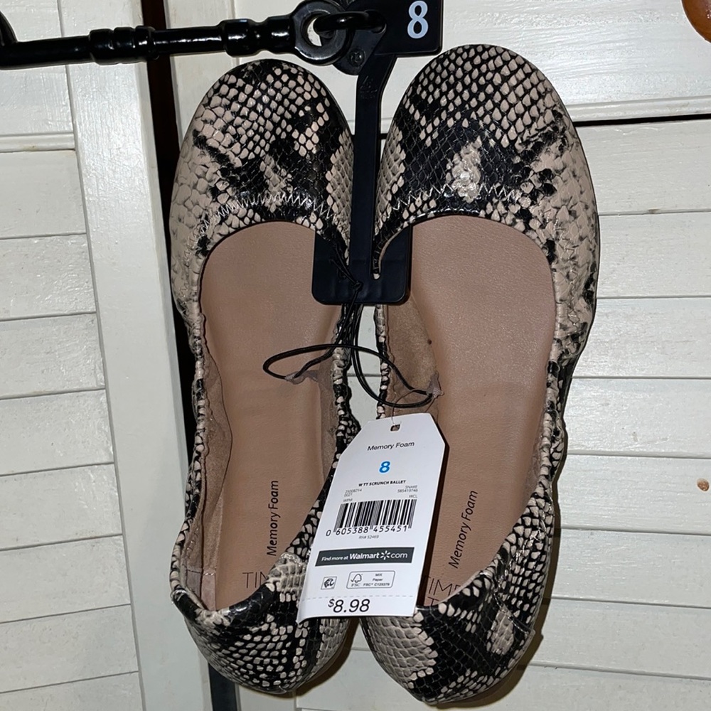 Time and Tru snakeskin flats